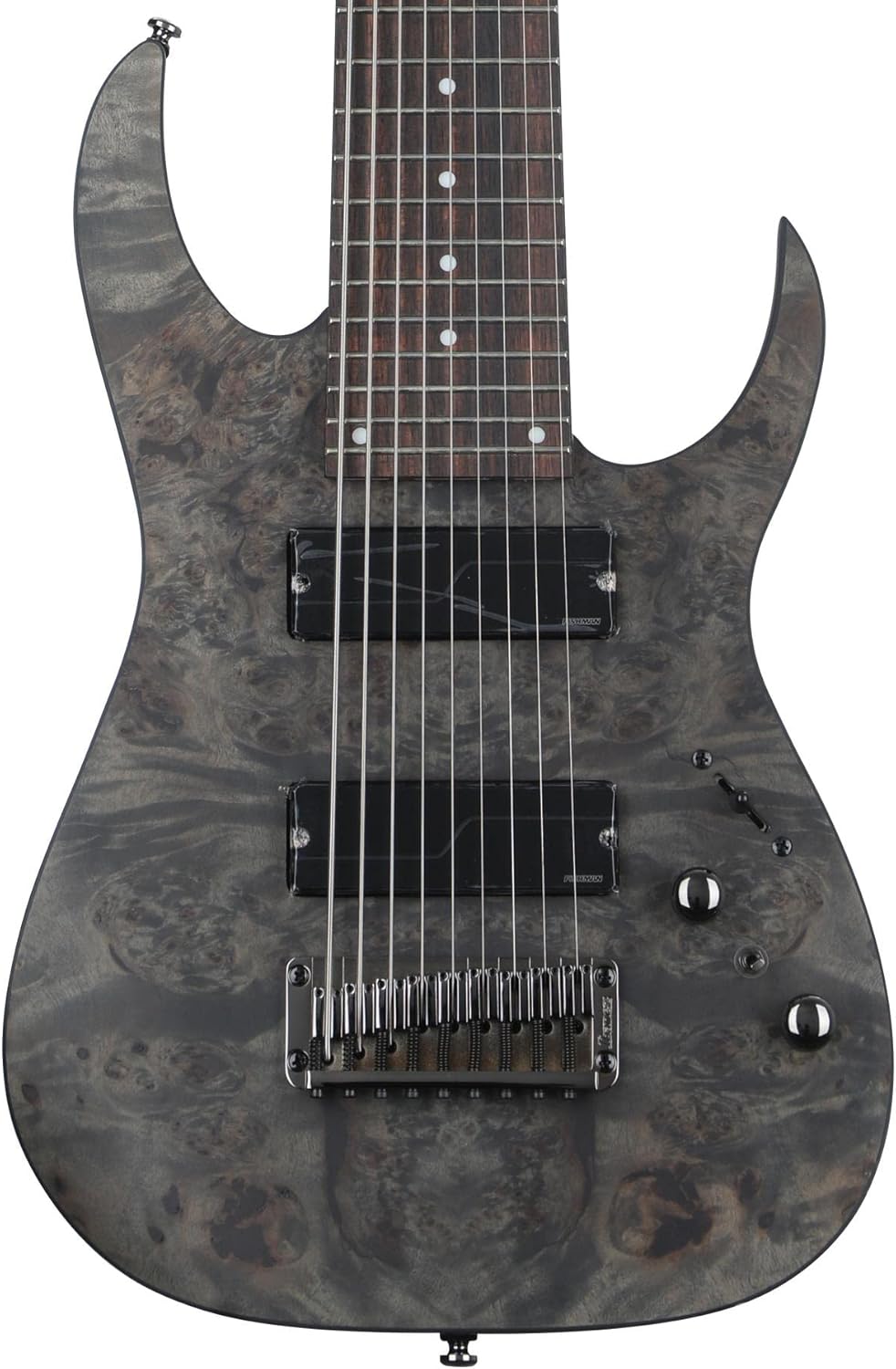 Ibanez Axe Design Lab RG9PB 9-string Electric Guitar - Transparent Gray Flat