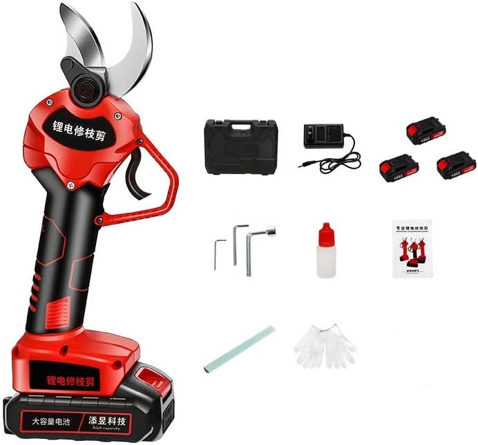 Heavy Duty Electric Pruning scissors, 30mm/40mm Cutting Diameter Orchard Garden Electric Pruner Shear Secateurs, Large Power Tree Branch Pruner Branch Cutter for Gardening pole pruners gardener gifts