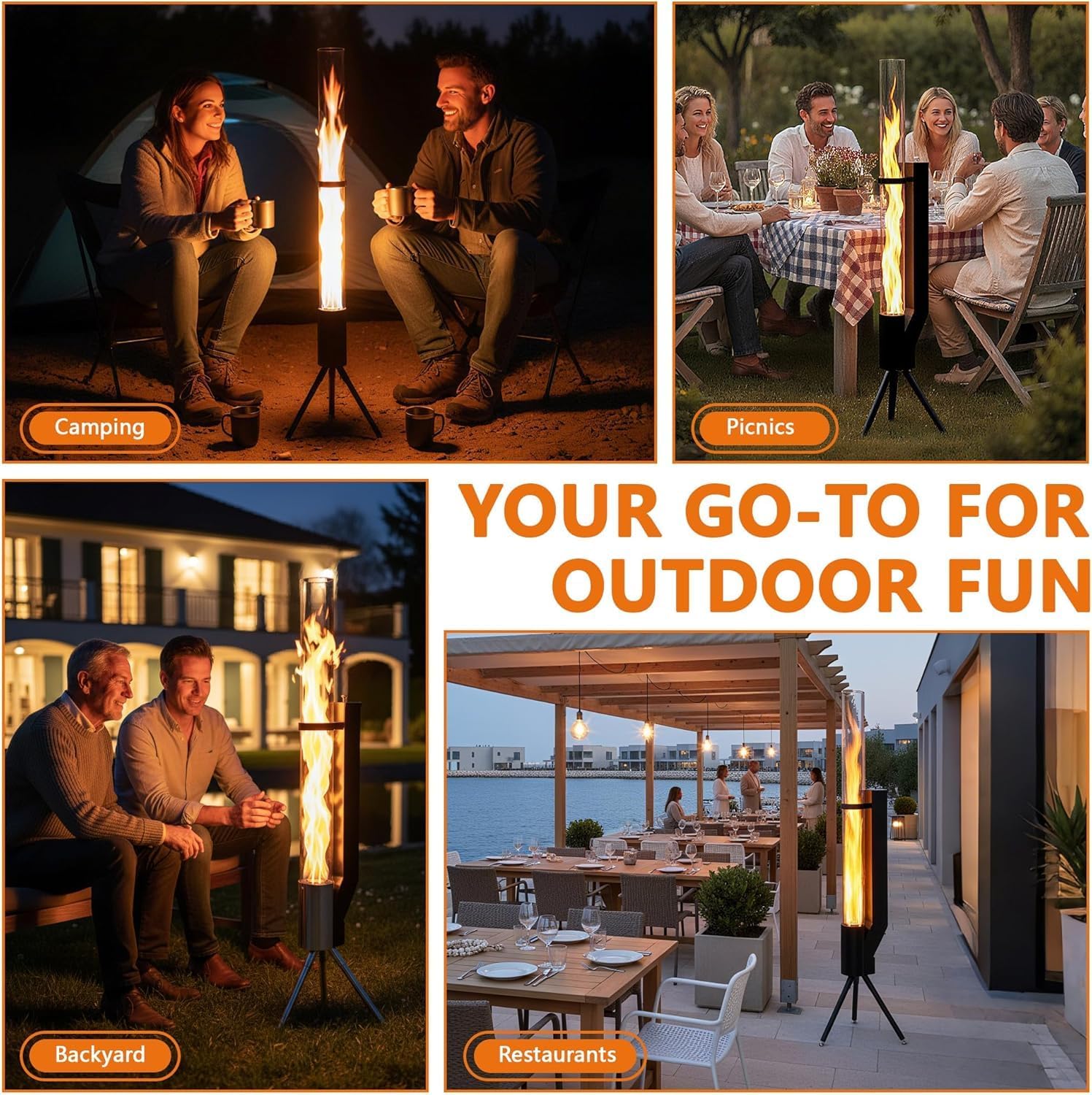 Wood Pellet Patio Heater -Outdoor Fire Pit- 58