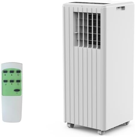 8,000 BTU Portable Air Conditioner - 3-in-1 Portable AC Units for Rooms, Quiet Sleep Mode(50dB), 24H Timer, Window Kits Included, Fan & Dehumidifier Modes for Indoor/Dorm/Office, White