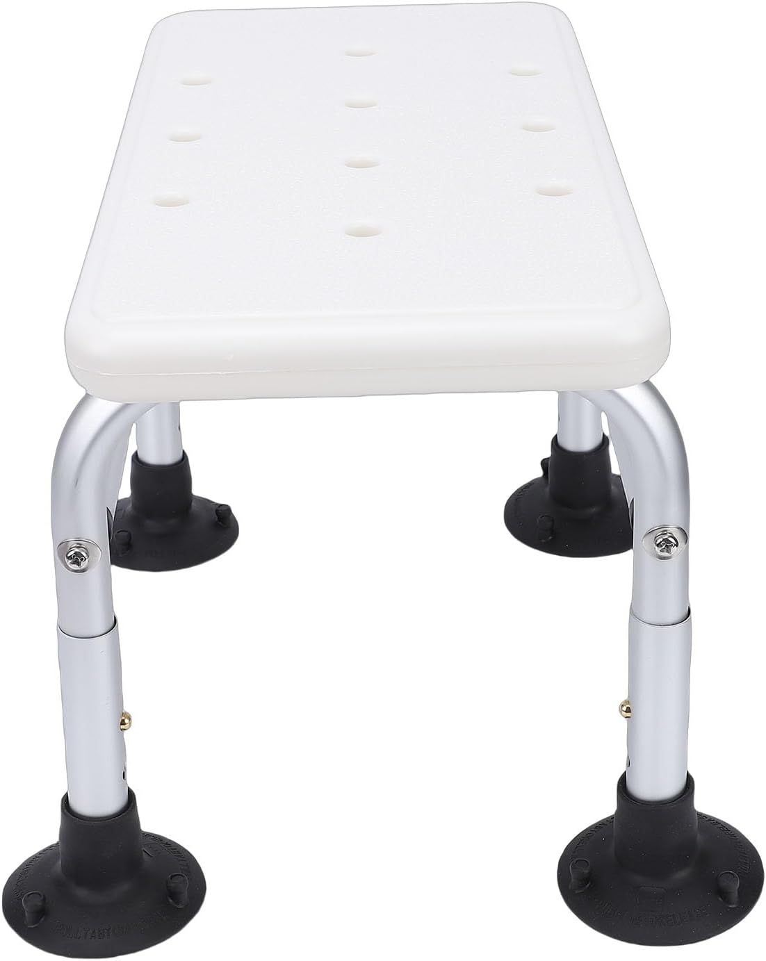 Pssopp Other Bathroom Accessories Height Design Aluminum Anti Slip Shower Bench Bathtub Stool with Drainage Holes for Elderly and Disabled Shower Chair, Adjustable Chair for