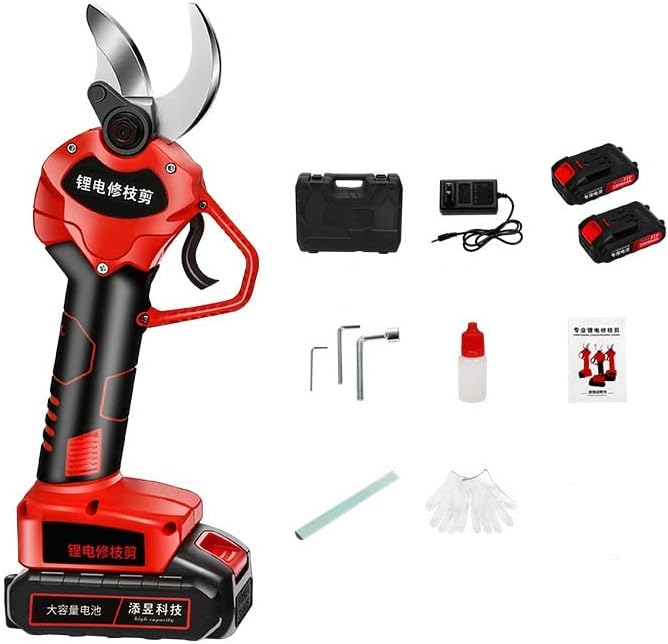 Heavy Duty Electric Pruning scissors, 30mm/40mm Cutting Diameter Orchard Garden Electric Pruner Shear Secateurs, Large Power Tree Branch Pruner Branch Cutter for Gardening pole pruners gardener gifts