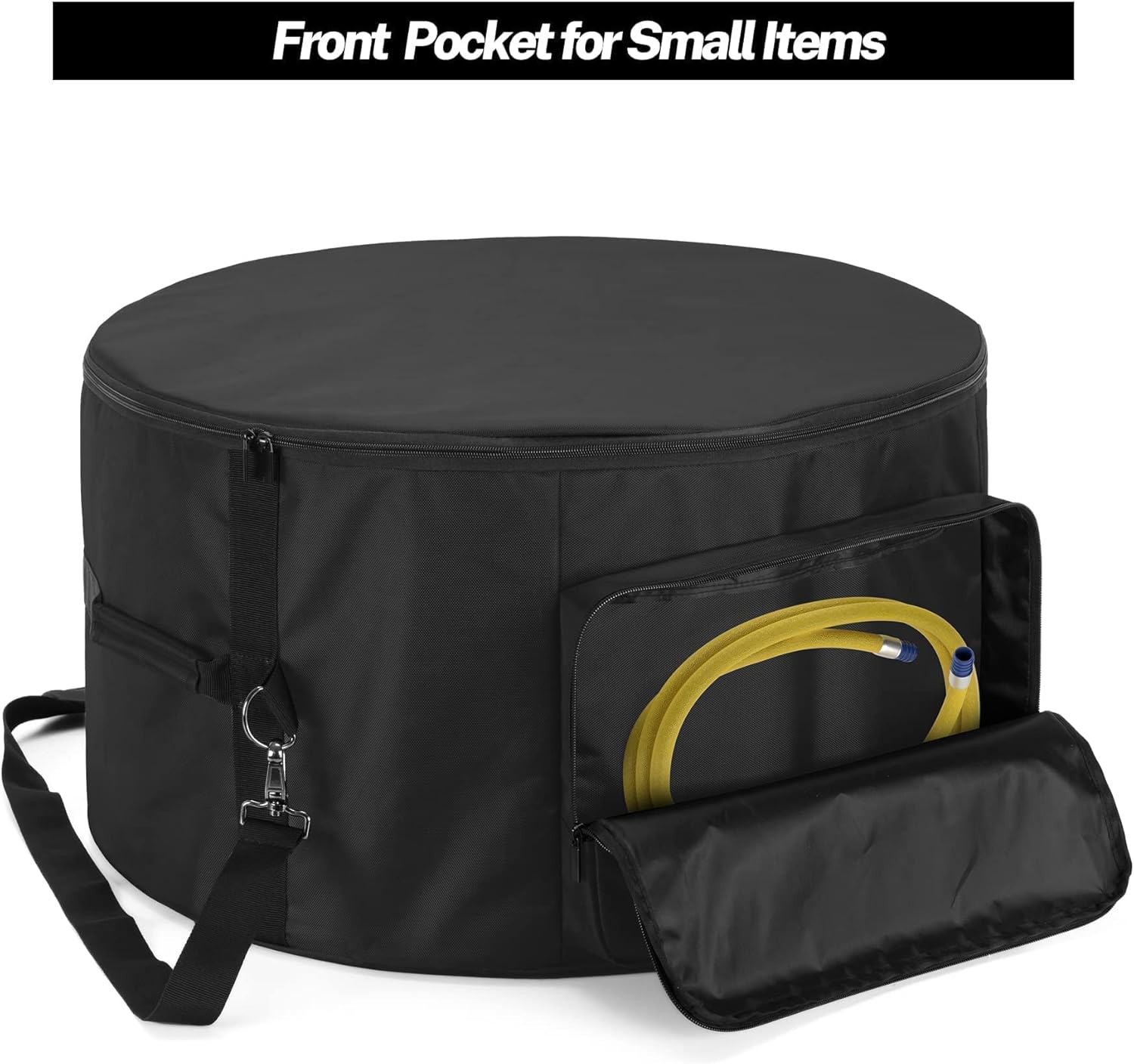 SAMDEW 24-Inch Outdoor Fire Pit Bag and 20lb Propane Tank Case, Black, Bag Only