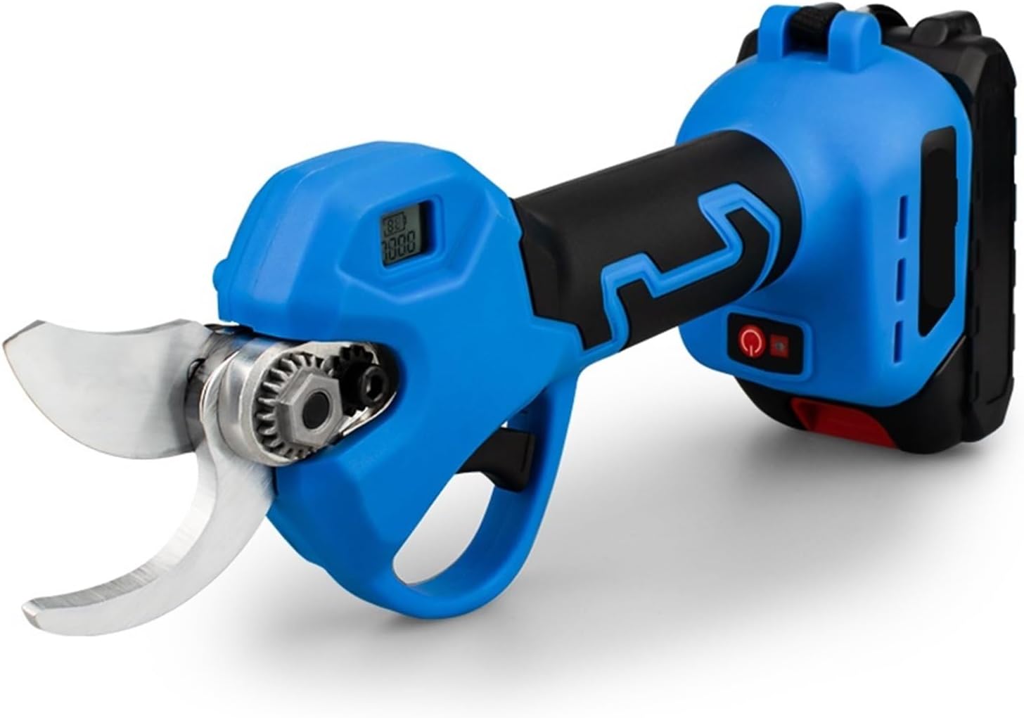 30mm Brushless Electric Pruning Shears 2 Gears Electric Scissors Orchard Shrub Branch Pruning Garden Tool for 18V Battery(2 Battery Plastic)