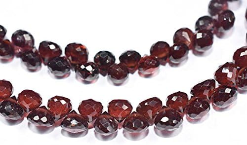 13 inch natural beads strand of 4-6mm faceted onion mozambique garnet gemstone briolletes beads for DIY jewelry - necklace, bracelet, earring, ring.