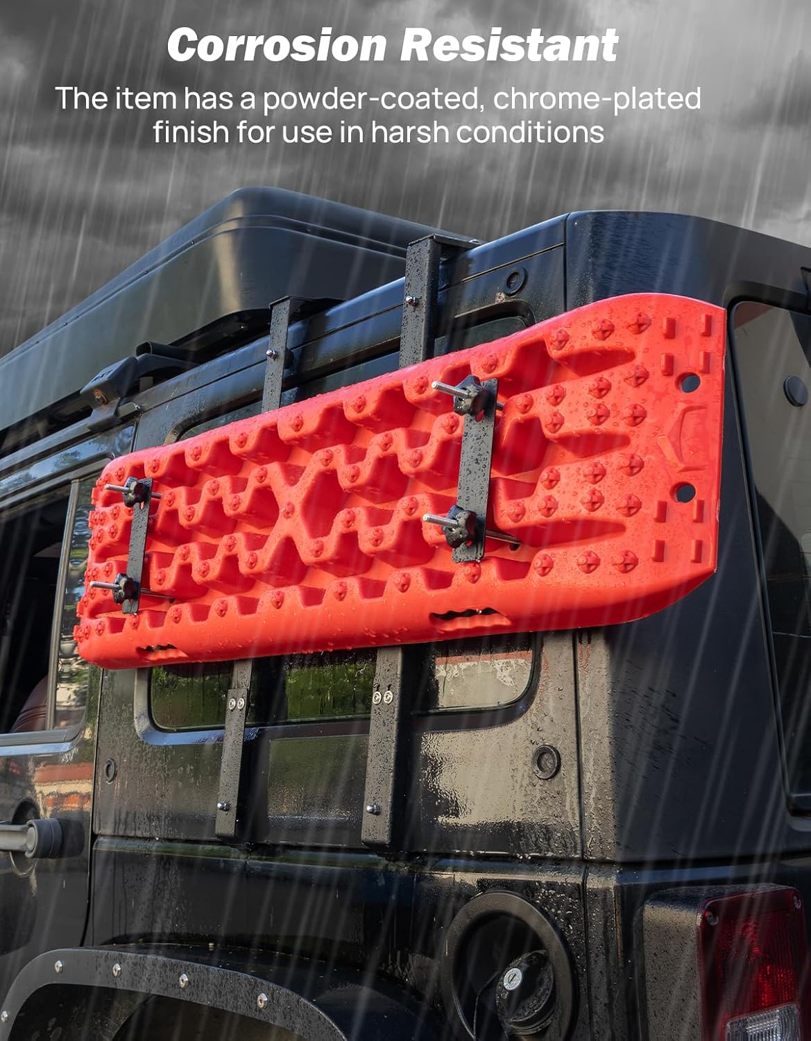 JOYTUTUS JK Rear Window Storage Panel Kit Compatible with Wrangler JK 2007-2018, Wrangler Storage Accessories Mounting Plate Kits for Gas Can Mount Recovery Traction Boards Mount