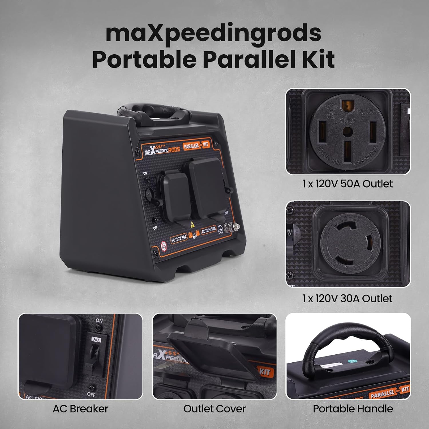 maXpeedingrods Generator Parallel Kit with 120V 30A, 120V 50A Outlets and 50-Amp Circuit Breaker
