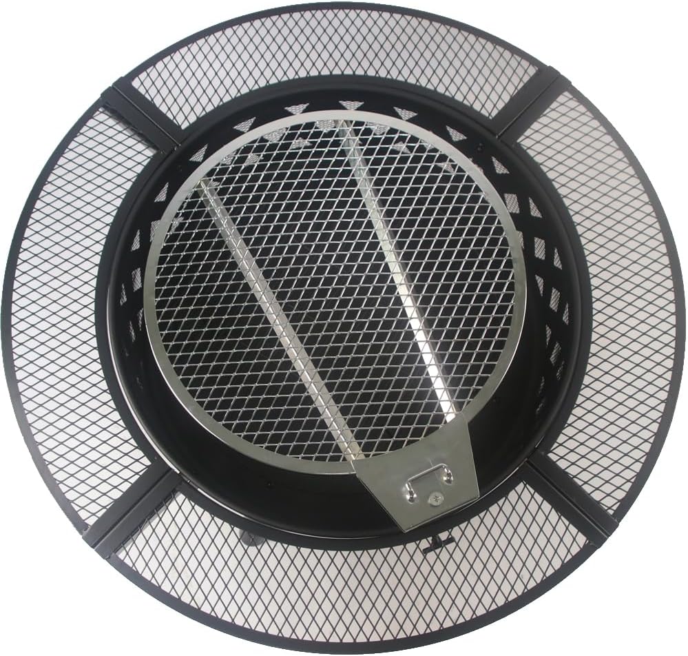 39 Inch Fire Pit, Wood Burning Fire Pits for Outside, Round Steel Firepit Table,Outdoor Firepits for Yard Patio Bonfire Camping,Patio Fire Pits for Outside,Heavy Duty Firepits, BBQ & Outdoor Firepit