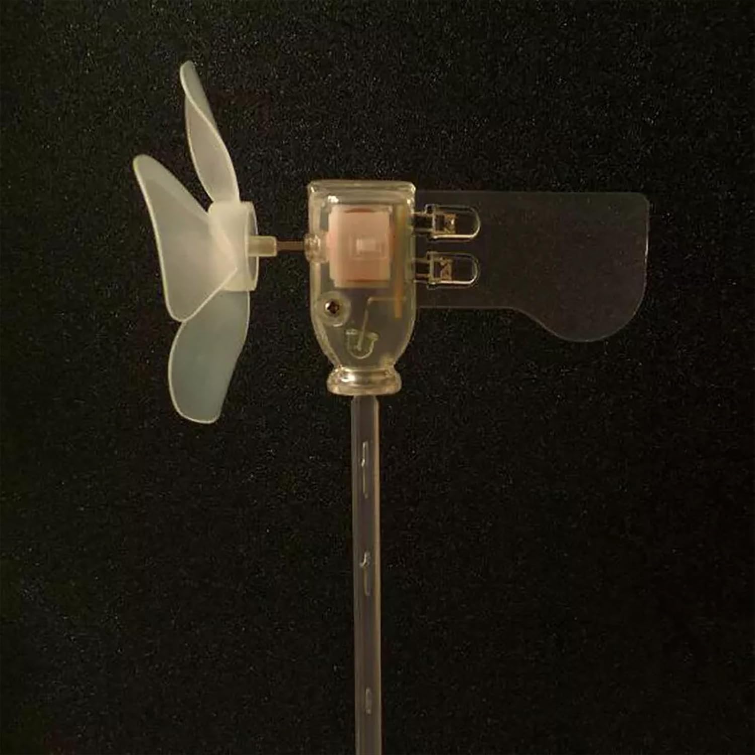 Micro Handheld Micro Wind Turbine Generator Model With 3 LED Lights – No-Base Mini DIY Windmill Lamp For Bike, E-Bike, Motorcycle & Outdoor Landscape Decor