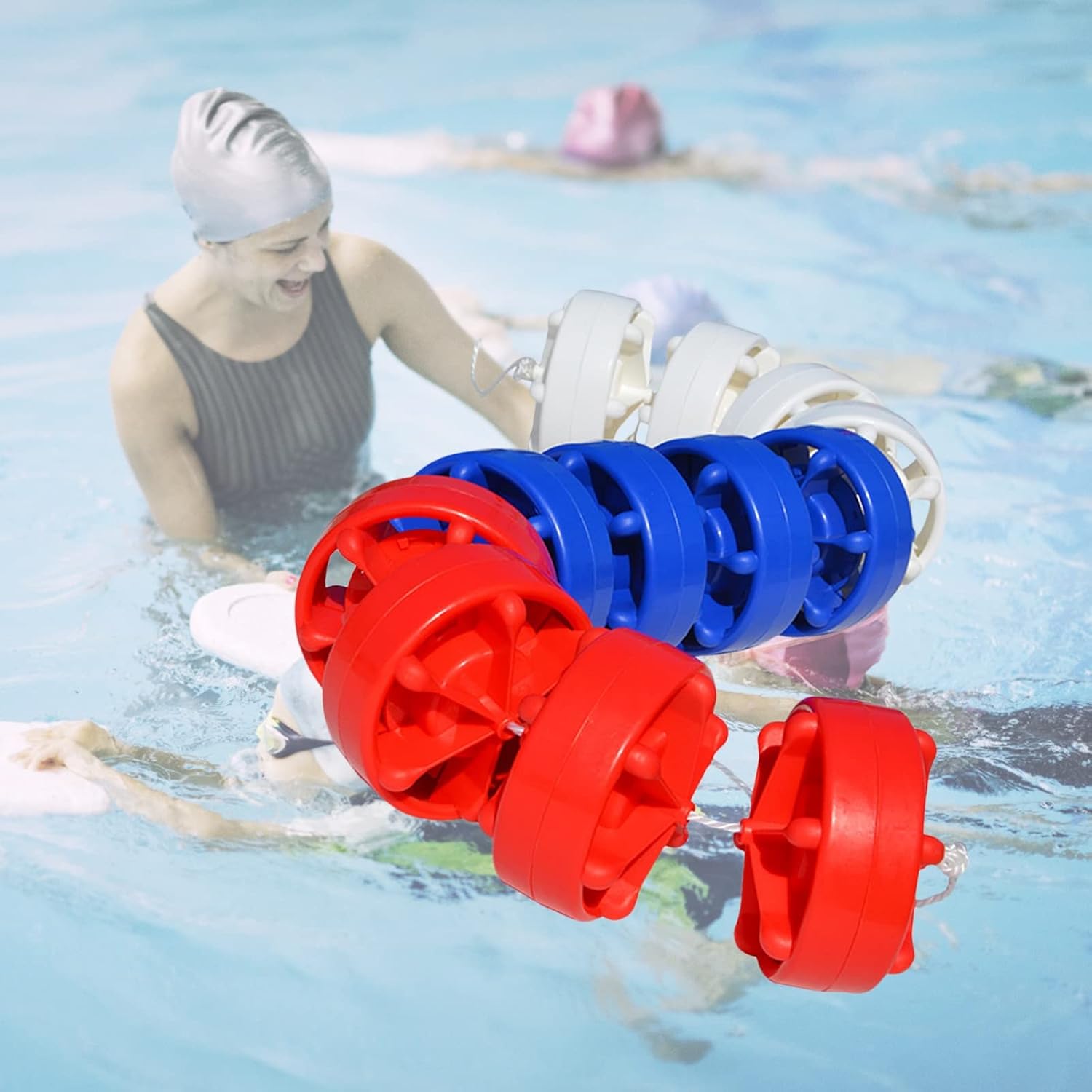 Pool Rope Divider 3 6 13 20 Foot 26 29 33 Ft, Swimming Pools Safety Rope with Floats & Fitting Hooks for Deep Water Area Barrier, Blue Red Nylon Lines/Cords (Color : Red Blue White, Size : 8m (26.2