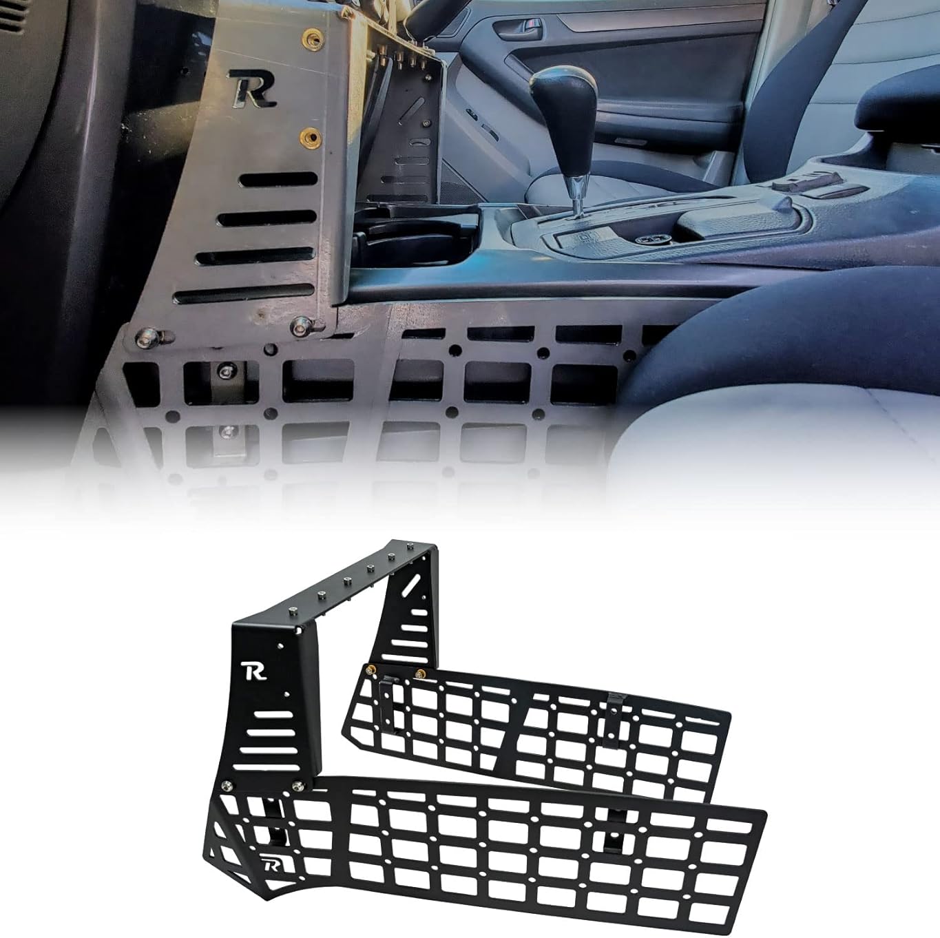 Rago Fabrication Center Console Molle Storage Panel for 2003-2009 Toyota 4Runner 4th Gen | Made in The USA | SUV Cargo Storage | Mount for Cell Phone, GPS, Radio, & Other Accessories