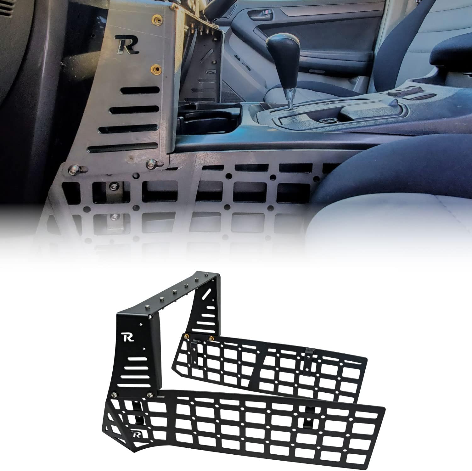 Rago Fabrication Center Console Molle Storage Panel for 2003-2009 Toyota 4Runner 4th Gen | Made in The USA | SUV Cargo Storage | Mount for Cell Phone, GPS, Radio, & Other Accessories