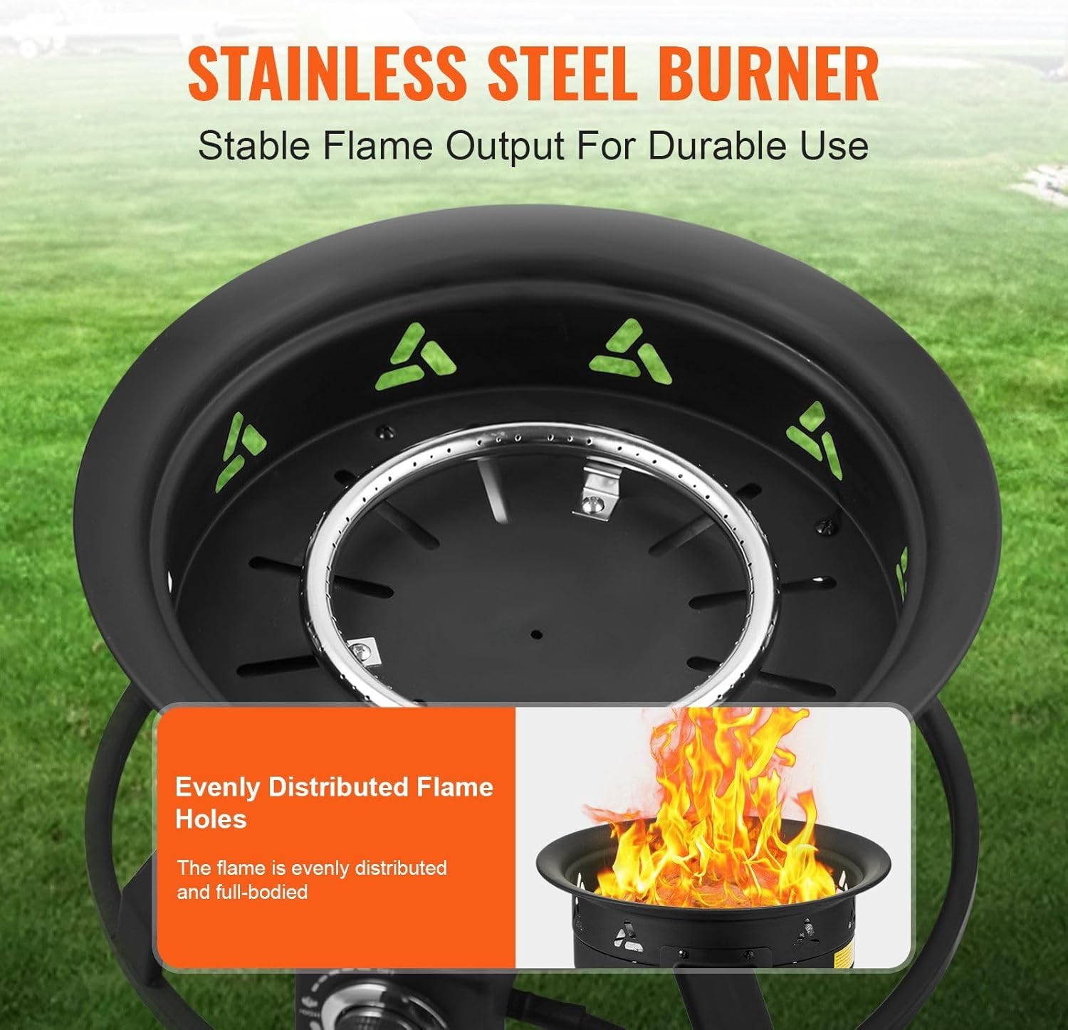 Propane Fire Pit 19' Outdoor Portable Gas Fire Pit for Heating 58000 BTU