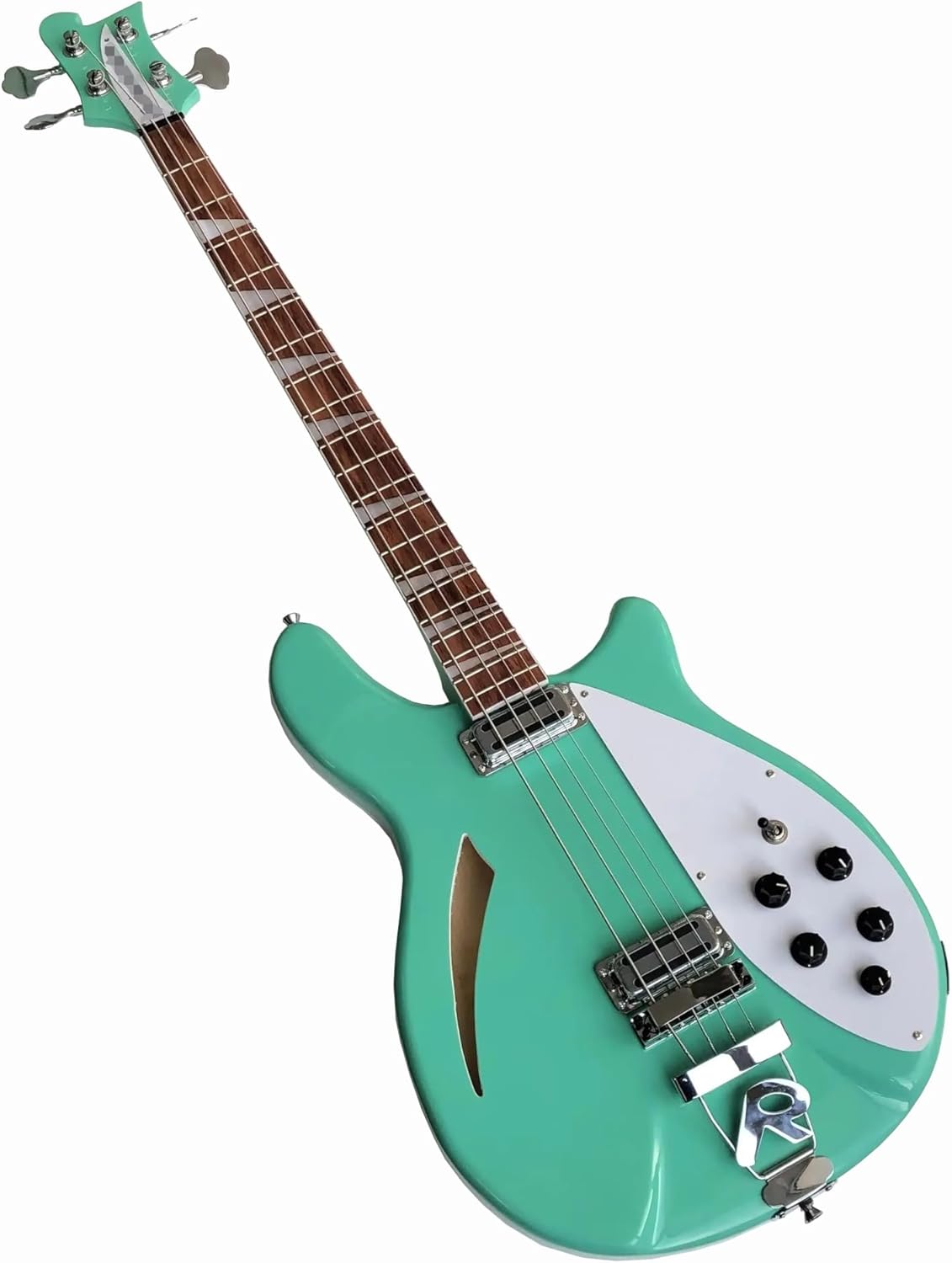 4-String Semi-Hollow Electric Bass Guitar with F-Hole -20 Fret Alder Wood Construction