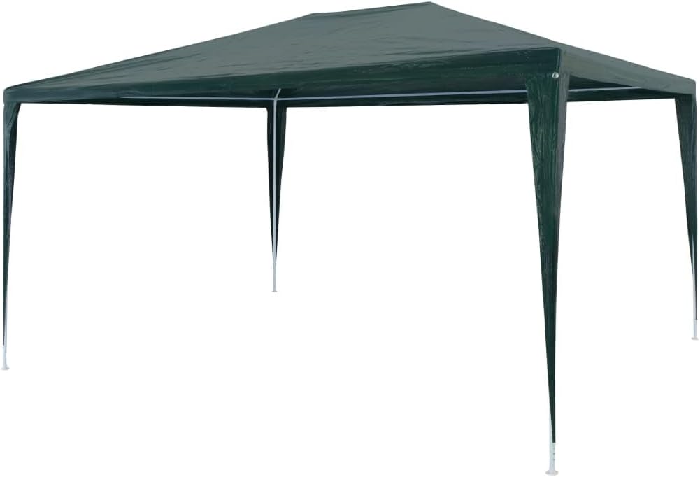 Party Tent Green Polyethylene, Steel Frame 10 x 13 ft, UV Protected, Water Resistant Canopy for Outdoor Events, Weddings, Garden Gatherings Outdoor Structures