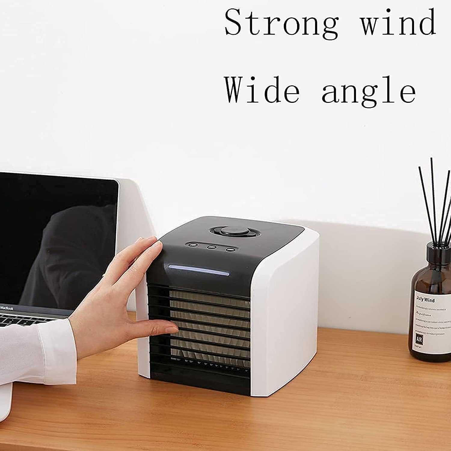 Portable Air Conditioner, Mini Air Fan USB Desk Fan with 3 Speeds, Personal Air Cooler for Office Room
