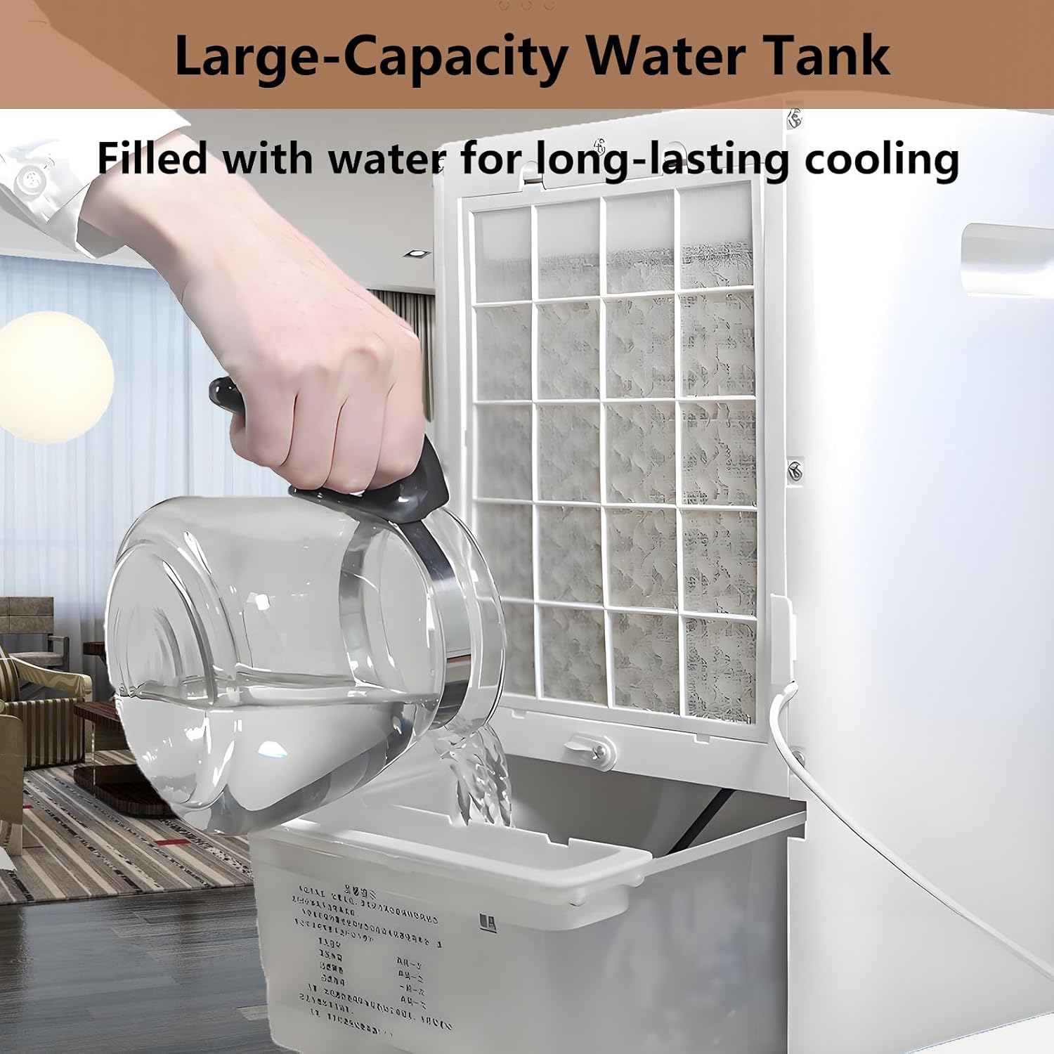 Portable Air Cooler 4-in-1 Mini Mobile Air Conditioner Fan Small Air Conditioner Purifier and Humidifier with 3-Speed and Touch Screen for Room Tent Bedroom Car RV and Camping 24VCar