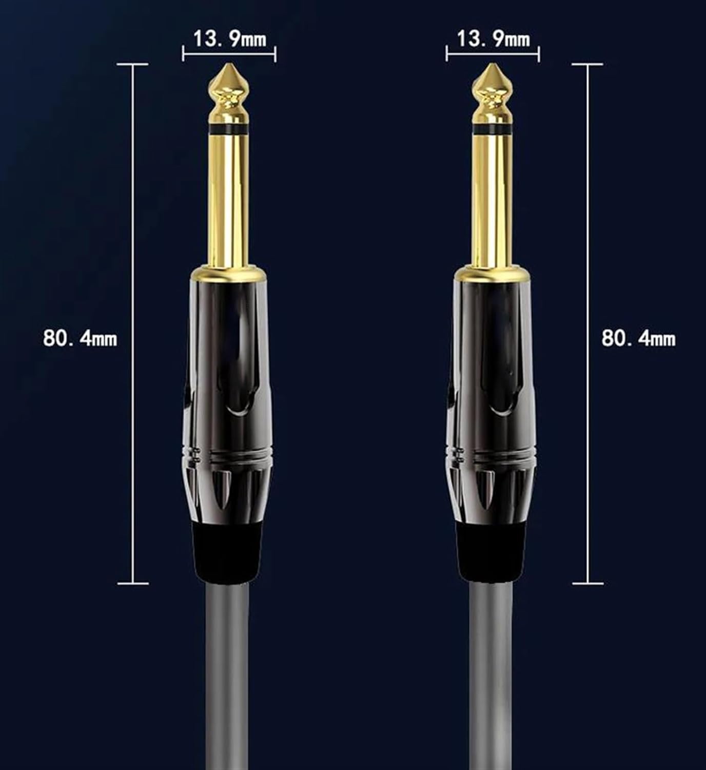 Guitar Audio Cable Cable 6.35mm To 6.35mm Male-Male Balanced Cable Suitable For Electric Guitar Bass Amp Mixer Speaker 1/4 Inch Cords(TS,12m)