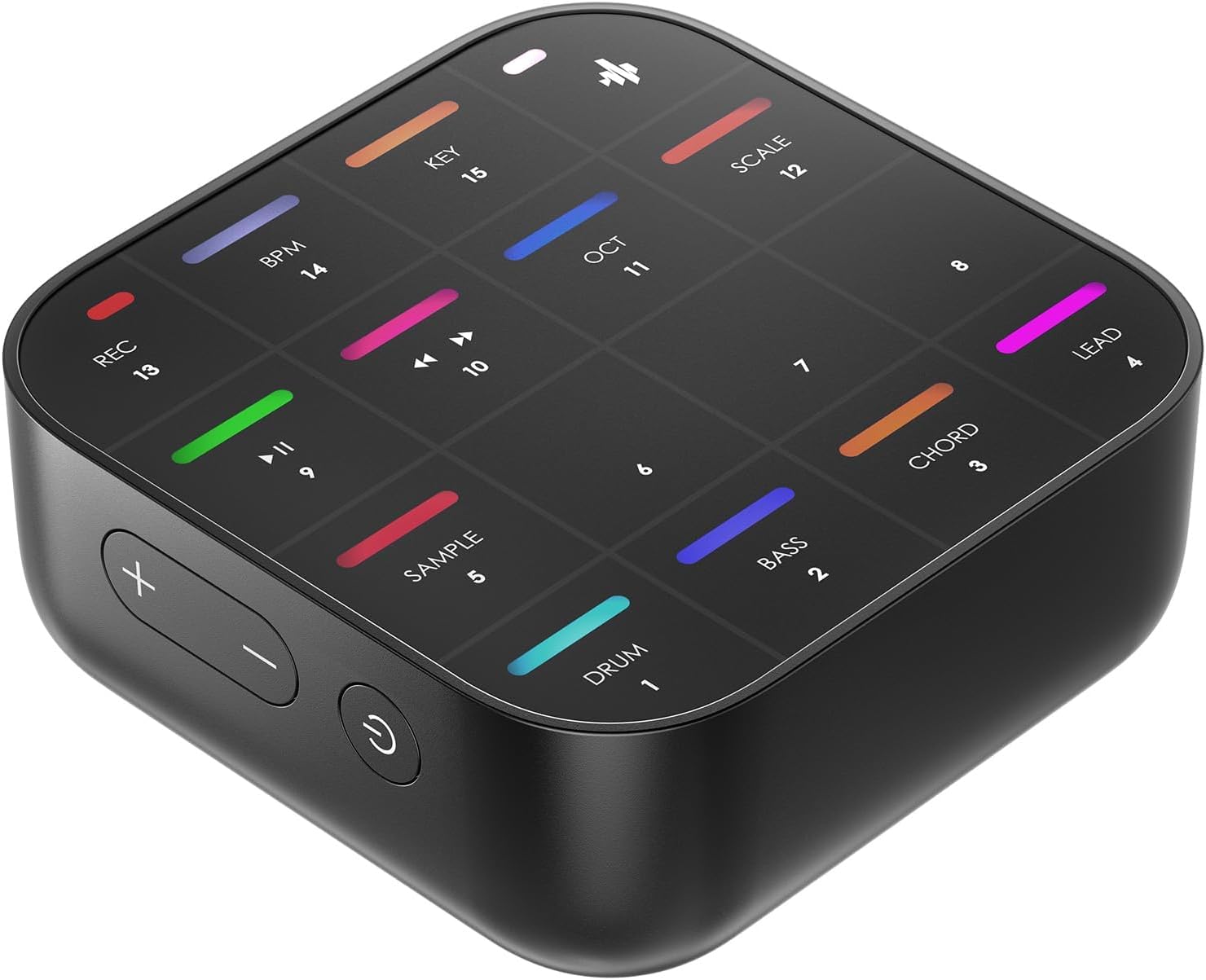 Donner MEDO Bluetooth MIDI Controller, Portable Groovebox | Chord, Sample, Lead, Bass, Drum | Built-in Looper and Synth | iOS, Mac, Windows, Android | Silicone Sleeve, Donner Play & MEDO SYNTH App
