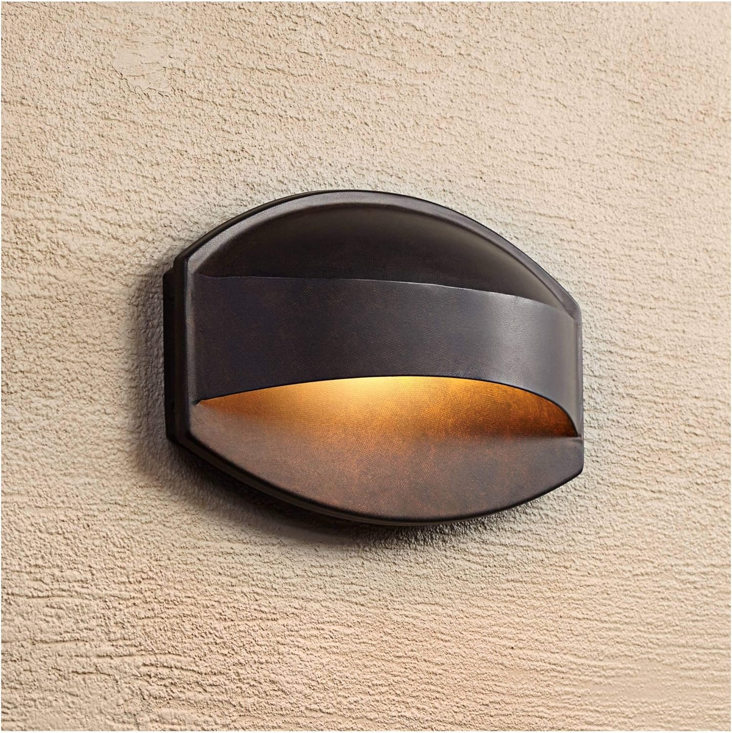 Possini Euro Design Xane Modern Outdoor Wall Light Fixture Halogen Bronze Metal 11