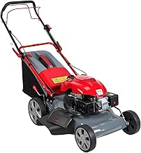 20-Inch Self-Propelled Gas Lawn Mower with 173cc Engine, 60L Large Grass Catcher Bag, Walk-Behind Turf Mowers for Yard Patio Garden Landscaping, Heavy-Duty Adjustable Cutting Height Red