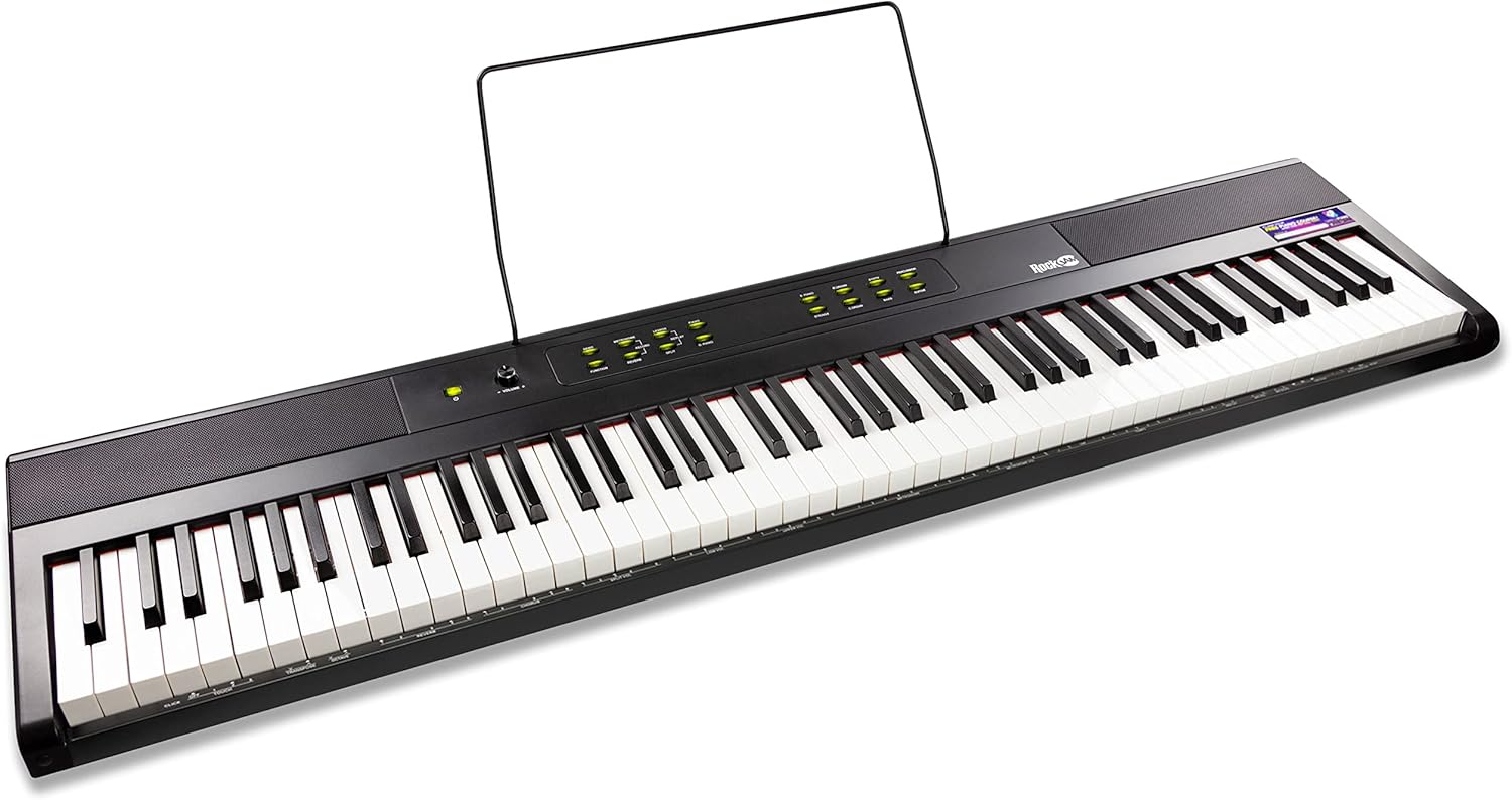 88 Key Digital Piano Kit with Semi-Weighted Digital Piano, Keyboard Stand, Keyboard Bench, Keynote Stickers & Lessons.