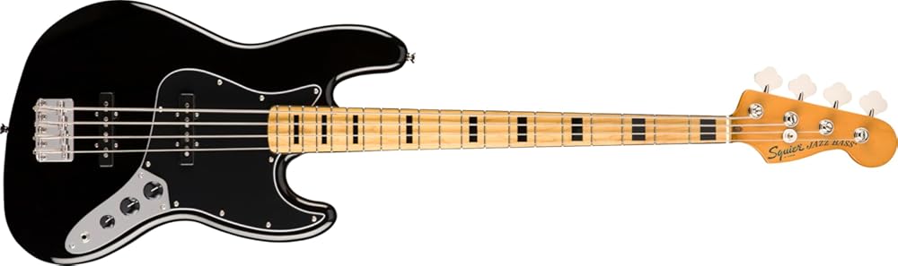 Squier Classic Vibe 70s Jazz Bass, Black, Maple Fingerboard