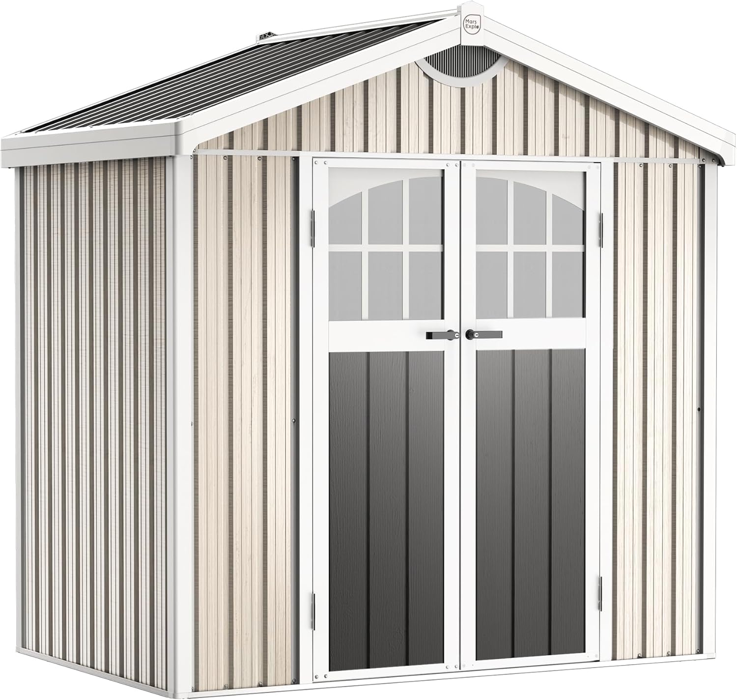 6X4 FT Metal Garden Sheds & Outdoor Storage with Sloping Roof,Lockable Door for Backyard,Patio