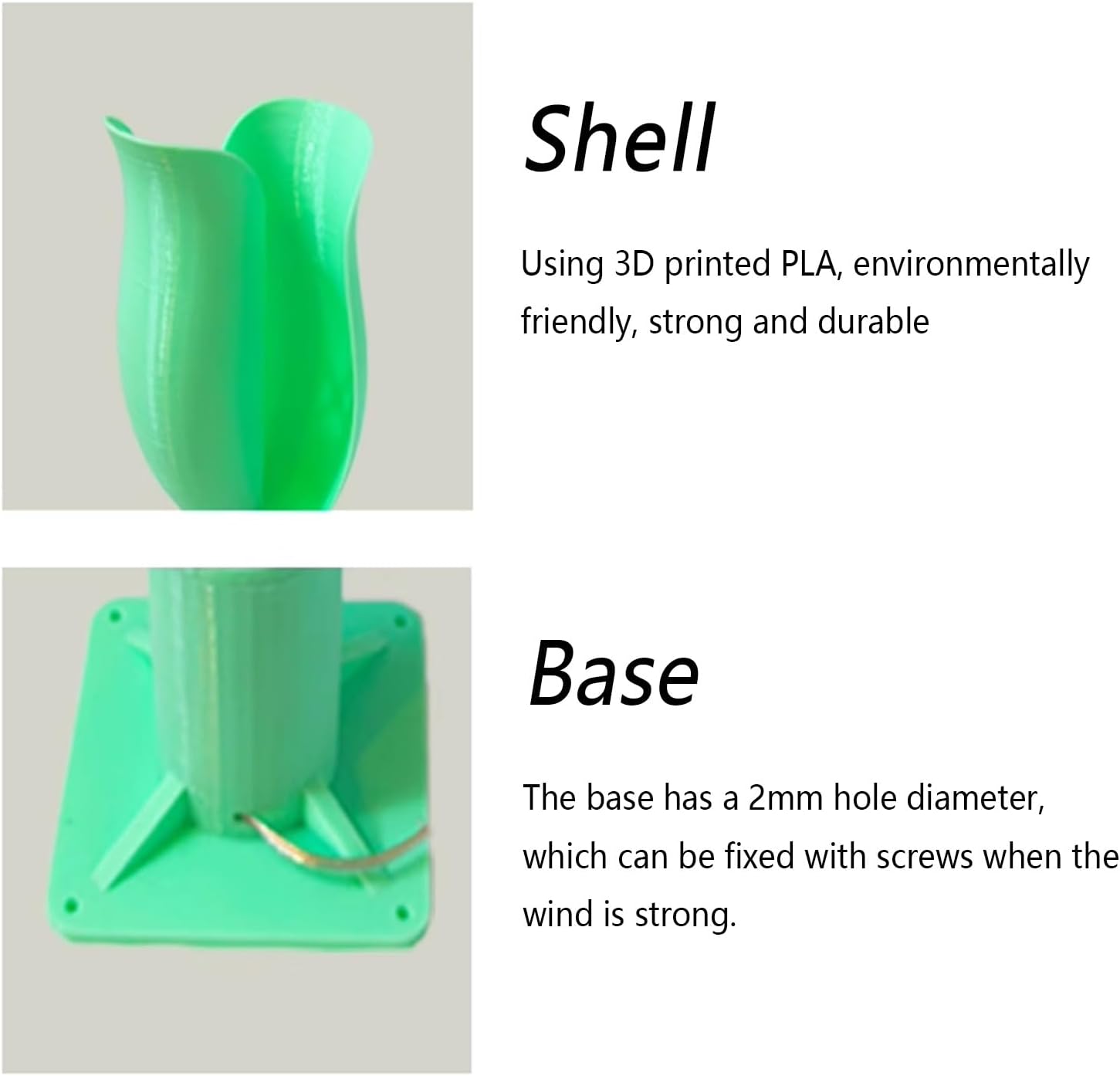 20w Wind Generator 1~12V Permanent Magnet Brushless Generator DIY Wind Turbine with LED Light Vertical Axis Wind Turbine(Green)