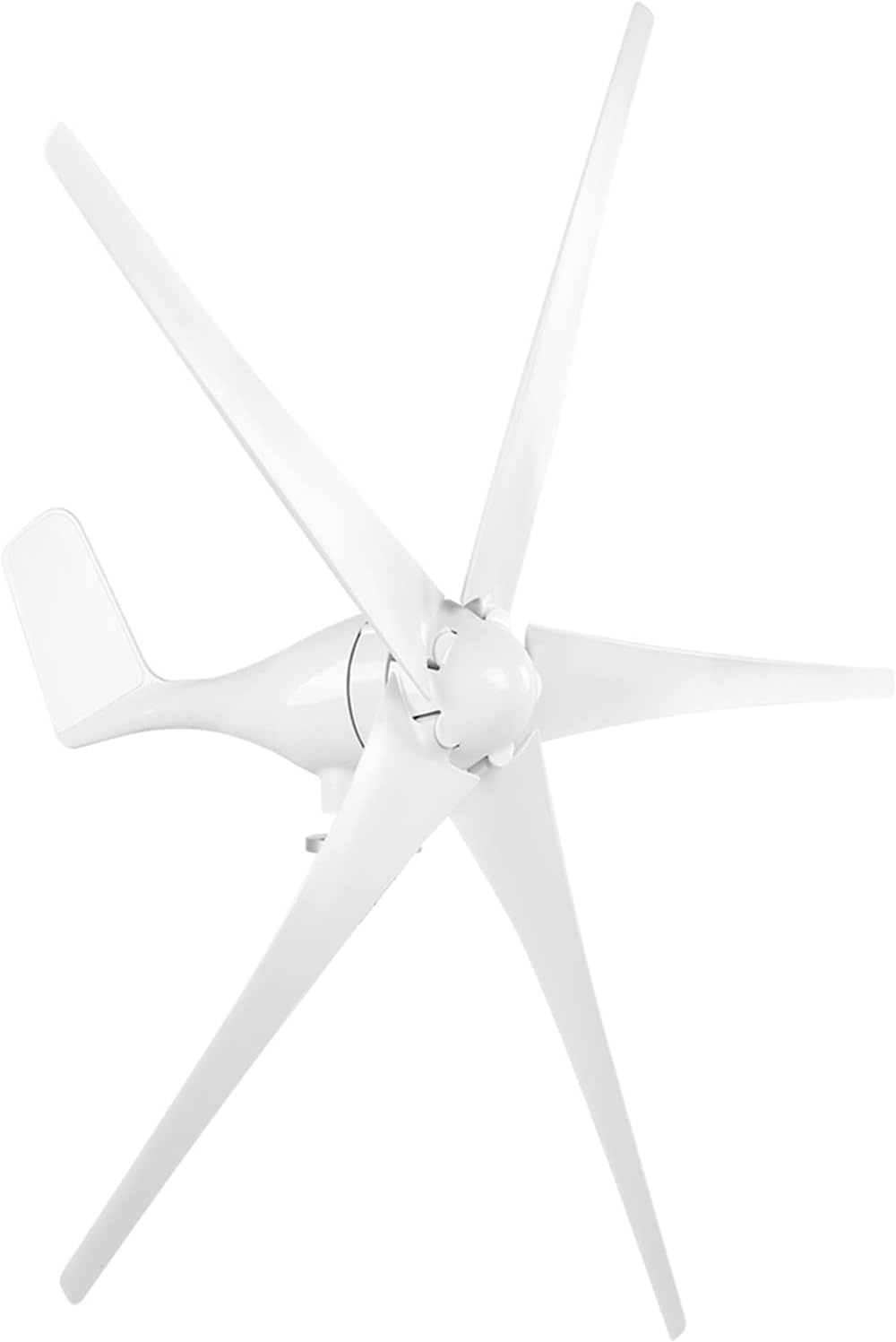 800W Windmill Generator, 5 Blade Small Wind Turbines Kit Industrial Energy Equipment (White 12V)