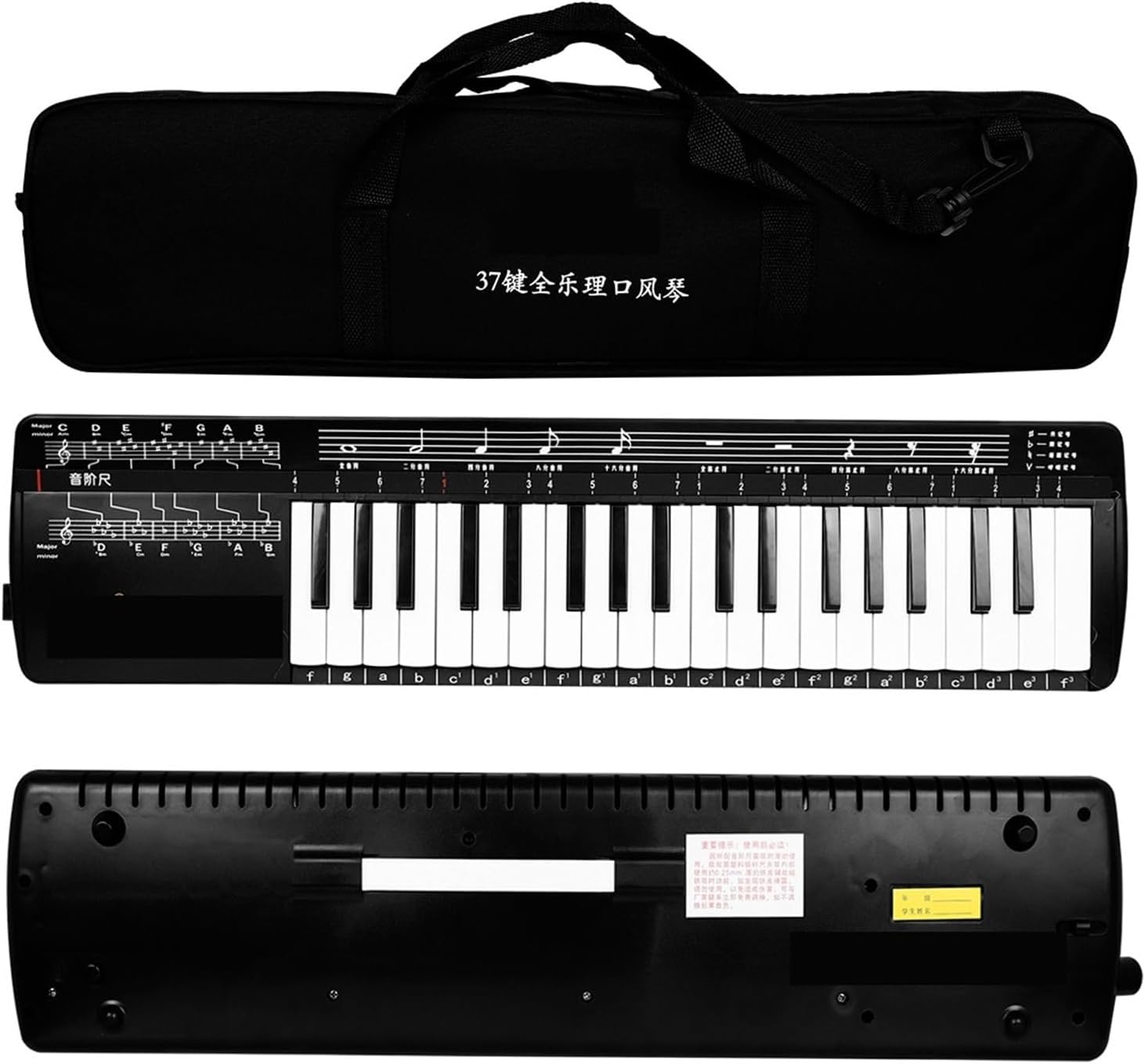 Melodica 37 Key Melodica Adult Beginner Players Portable Tone Piano Mouth Organ Harmonica Pianica Keyboards Instrument(QM-37)