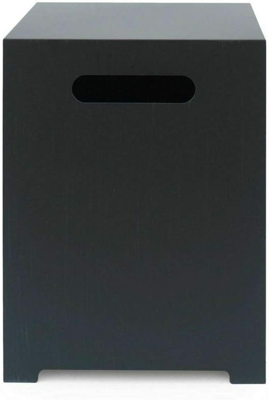 Outdoor Dark Gray Iron Rectangular Propane Fire Pit