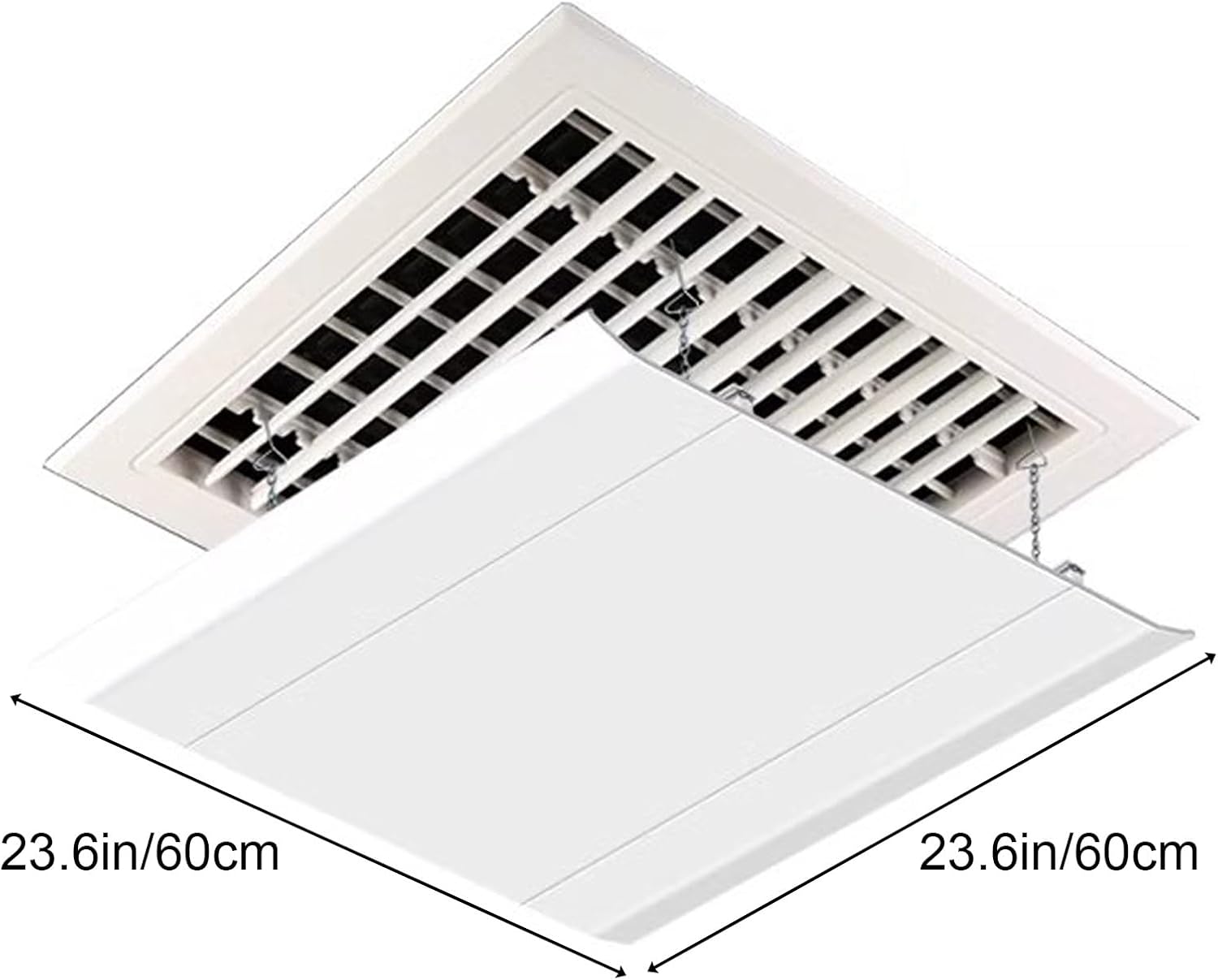 Adjustable AC Vent Deflector, Central Air Vent Deflector, Ceiling Air Conditioner Wind Deflector for Home, Office, Hotel