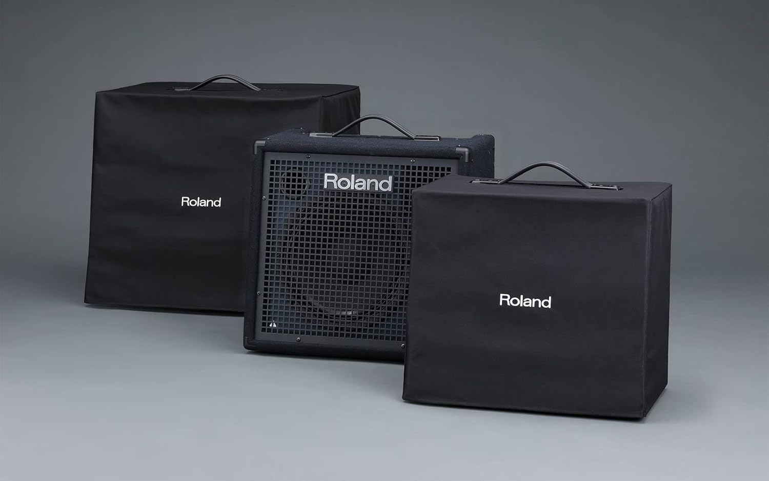 Roland KC-200 4 Channel Mixing Keyboard Amplifier, 100-Watt & RAC-KC200 Custom KC-200 & KC150 Keyboard Keep Looking with This Authentic Amp Cover | Protect The Cabinet from Minor Scuffs, Dust & Dirt