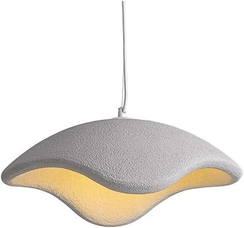 Wabi-sabi Style Grey High-density Polystyrene Chandeliers丨Bedroom Dining Room Living Room Hanging Lamp丨LEDE27 Light Source Pendant Lightled丨Modern Minimalist Home Lighting Fixtures丨Diameter 48cm