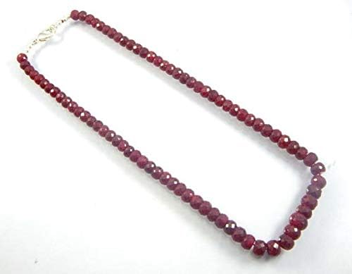 6-10 mm 18'' micro faceted natural ruby dyed bead strands