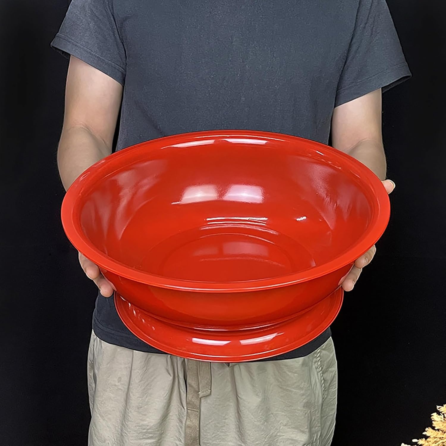 Portable Fire Pit, Incinerator, Outdoor Fire Pits, with Handle and Vibrant Color, Suitable for Burning Personal Letters, Invoices, Etc(Red)