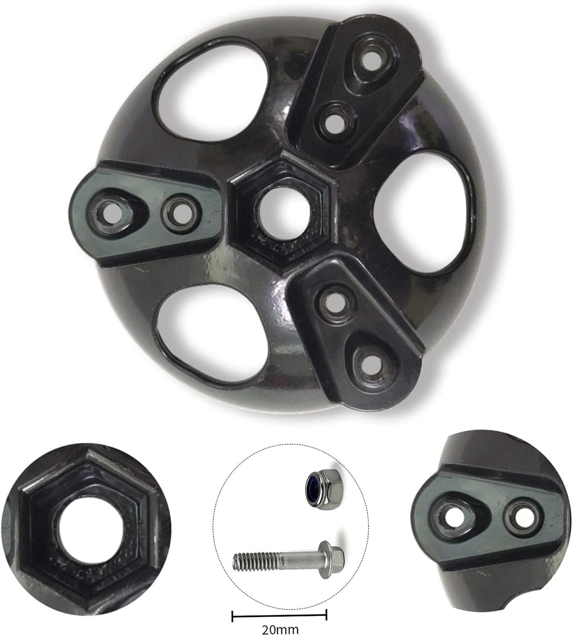 135mm 3 Pcs DIY Wind Turbine Hub and Cover 3 Blade Windmill Accessories Wind Turbine Generator Kit for 3 Blade Horizontal Wind Turbine