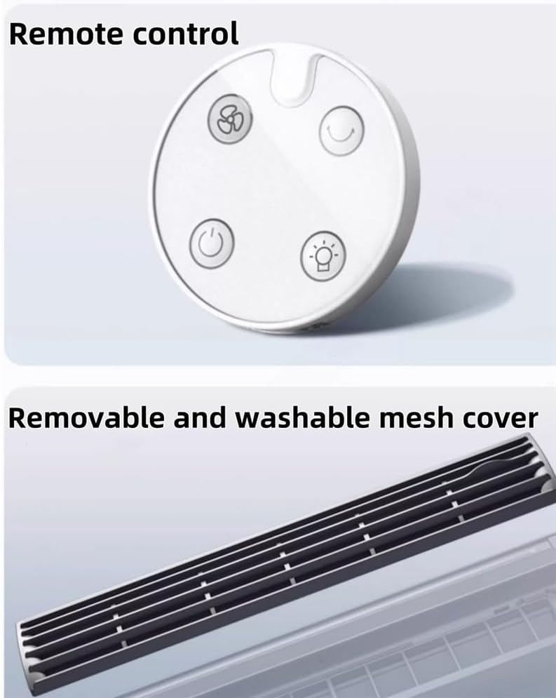 Mini Wall-Mounted Air Conditioner with Remote Control - Portable Cold Air Blower, Low Energy Consumption, Fast Cooling for Bedroom, Living Room, and Office