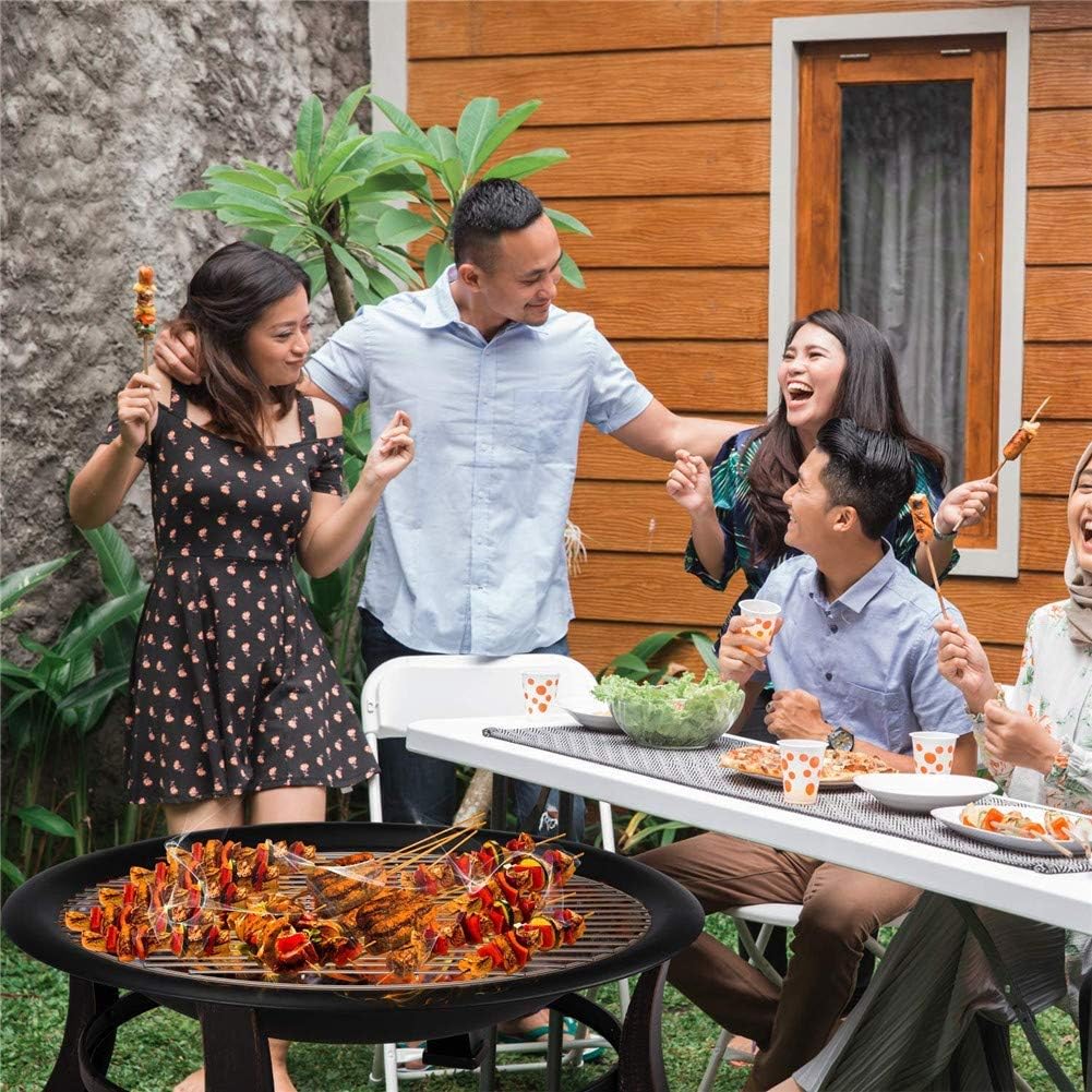 Fire Pit with Mesh Sn Cover and Hook Fire Bowl, Waterproof Not Easy to Rust Wood Burning Stove