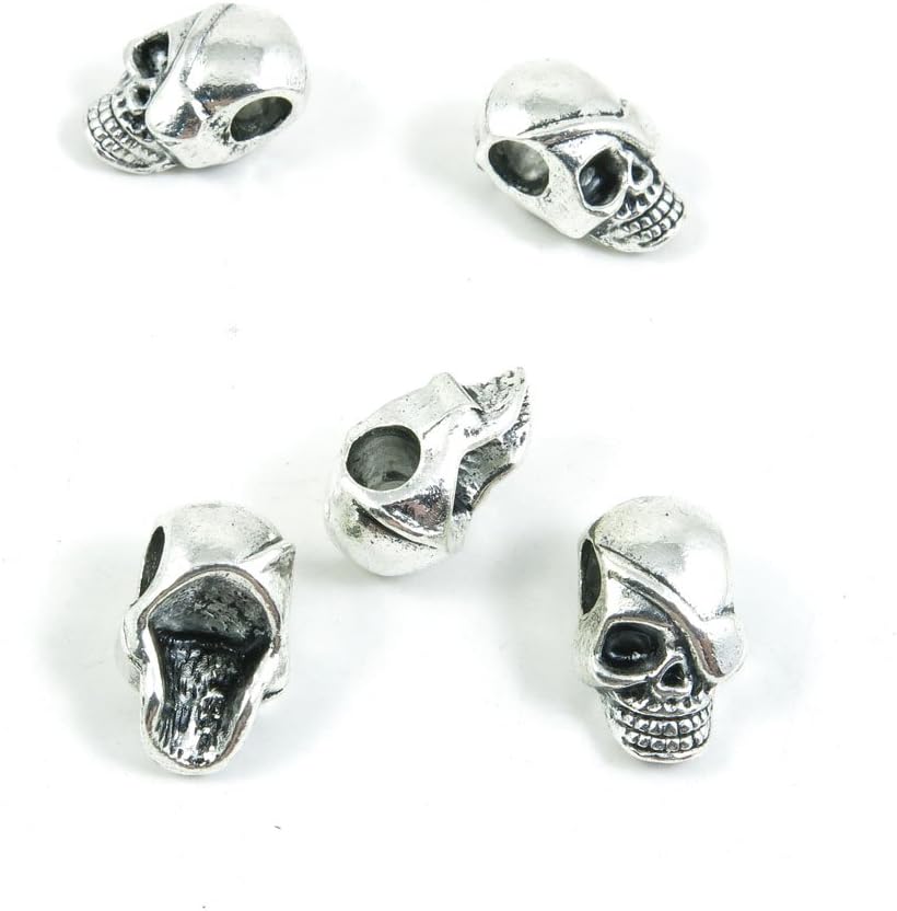 360 Pieces Antique Silver Tone Jewelry Making Charms Findings Fashion Wholesale Supplies Pendant Lots Bulk Supply SC2640 Pirate Skull Loose Beads