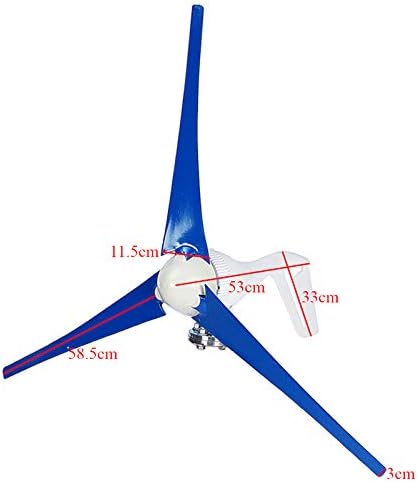 6000W Horizontal Wind Generator 3/5 Blades 12V/24V Wind Turbines Generator with Controller Windmill Energy Turbines Charge,12v,5 Blades