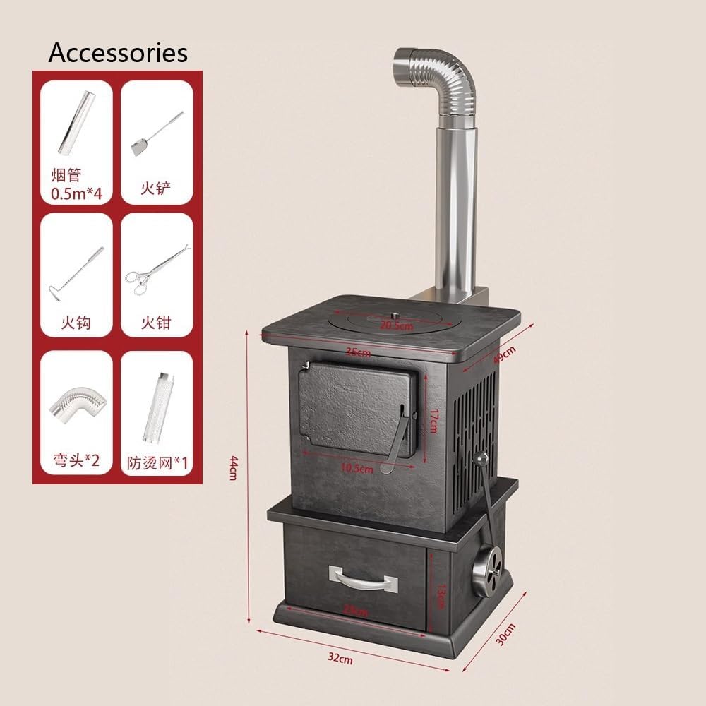 Fire Pits ﻿ Firewood Heating Stove Household Indoor Coal Stove Firewood Coal Dual Purpose Heating Stove Wood Stove Firewood stove