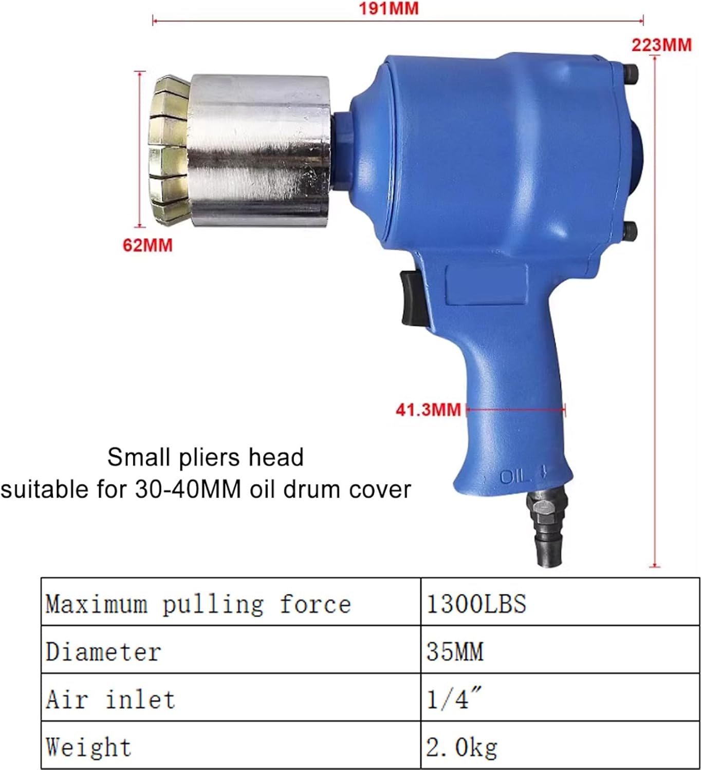 200L Air-Driven Oil Barrel Sealing Tool - Manual Crimper for 53 Gallon Drums, 35mm & 70mm Cap Sealer, Efficient Oil Crimping Machine for Leak-Proof Sealing