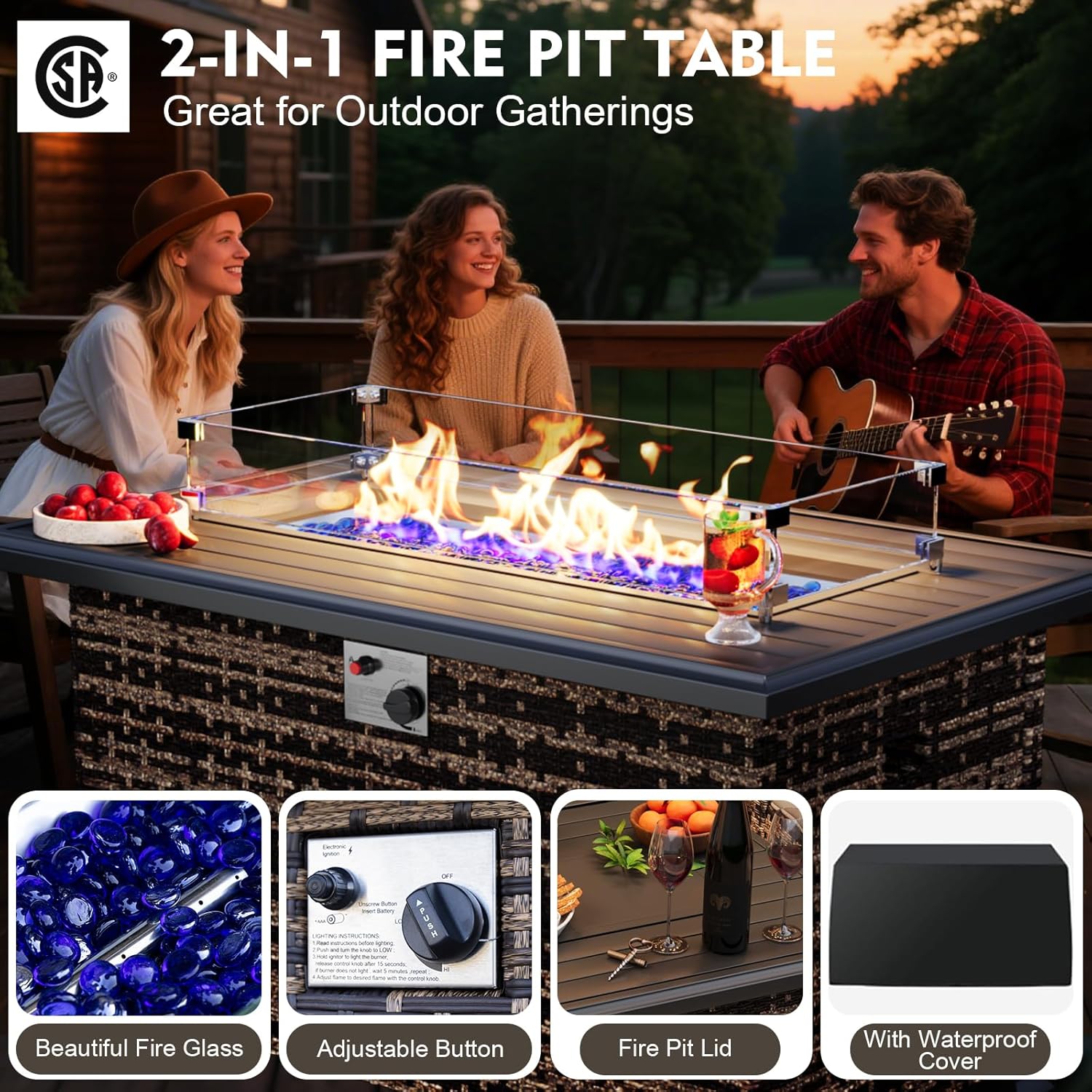 MEISSALIVVE Outdoor Patio Furniture Set with 43