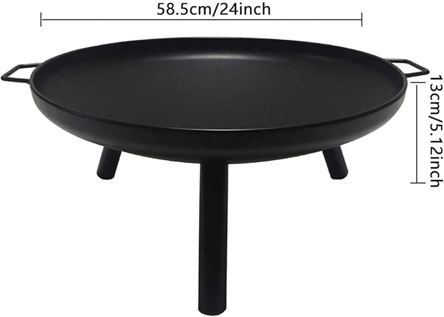 Fire Pit, Round Metal Firepit Stove,Wood & Charcoal Burning Outdoor Heating Brazier Fire Pit Bonfire Pit for Camping,Outdoor Heating,Bonfire and Picnic