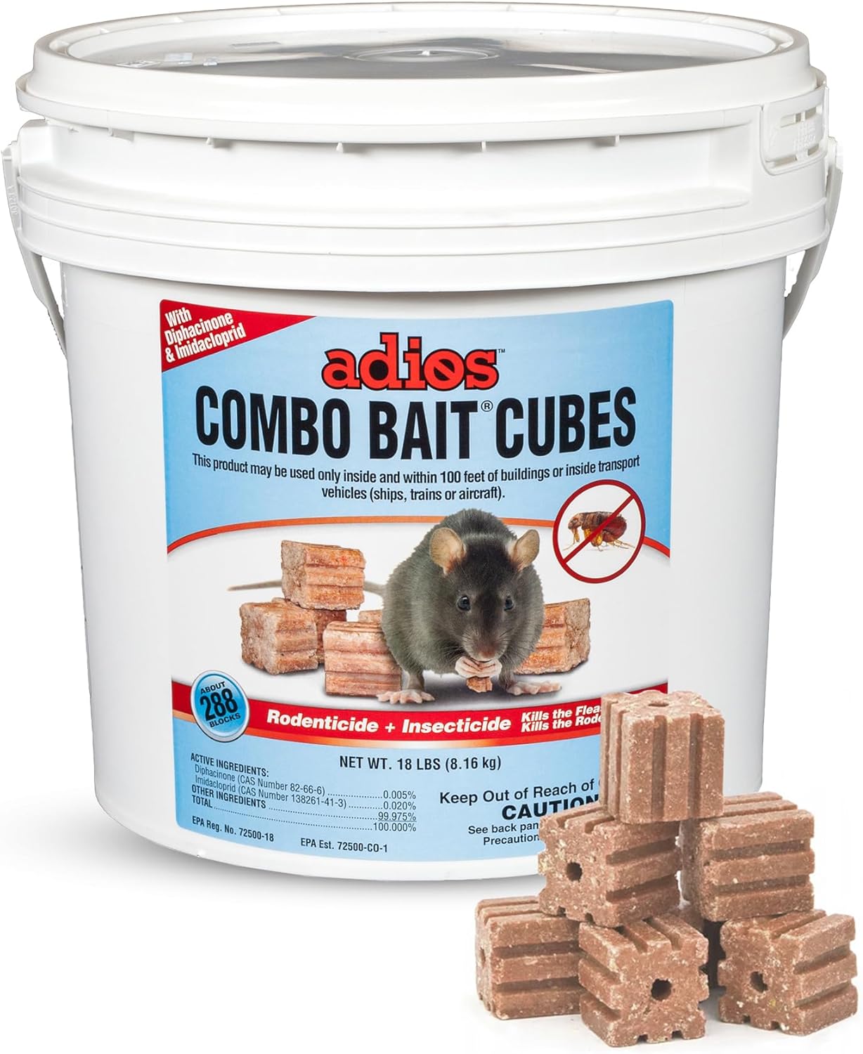 Kaput Adios Rodent Combo Bait Cubes
