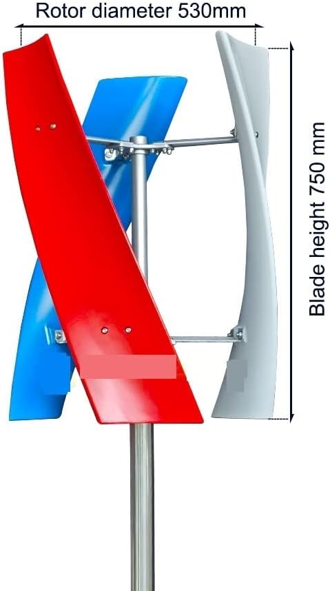 Wind Turbine, Wind Turbine Generator 600w 800w 1000w Small Energy Wind Power Windmill Mini Permanent Maglev 12v 24v with MPPT Controller(Multi,Without Controller_12V)