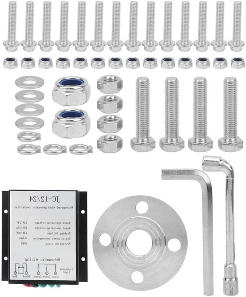 6 Blade 12V 24V Wind Turbine Generator Kit with Controller, Small Free Energy Generator, Windmill Generator for Home Farm Use