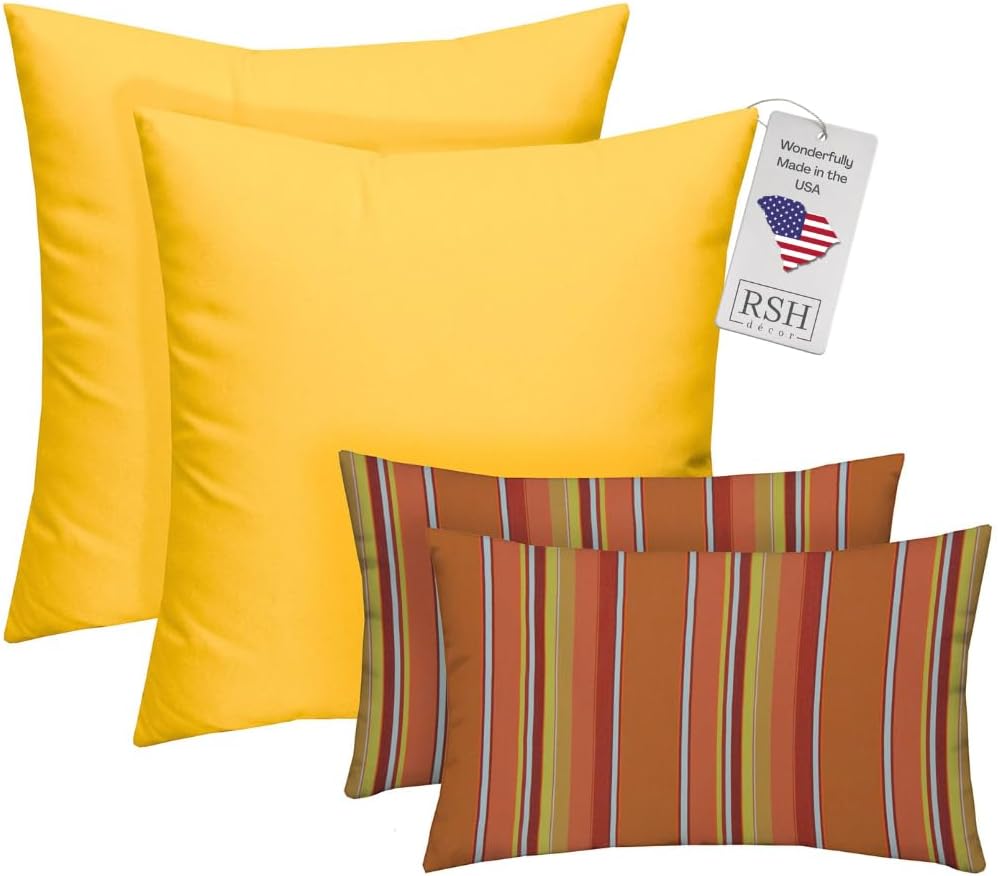 RSH Decor: Lumbar & Square Pillows Set of 4 | 20
